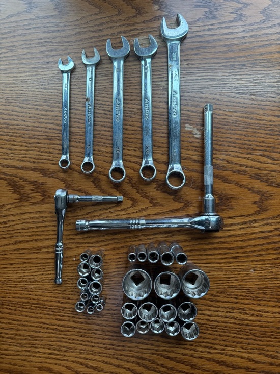 AmPro Other - AmPro Chrome Vanadium Wrench/Ratchet Set
